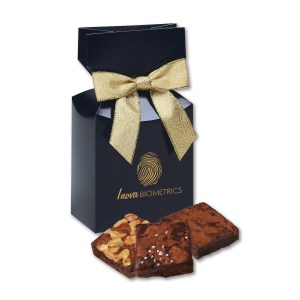 Gourmet Brownies in Navy Premium Delights Gift Box 1 Gourmet Brownies in Navy Premium Delights Gift Box 1