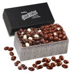 Chocolate Almonds & Triple Treat Cranberries in Black & Silver Gift Box 1 Chocolate Almonds & Triple Treat Cranberries in Black & Silver Gift Box 1