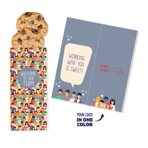 One Color Foil-Stamped Stock Welcome Sweeter Cards with Chocolate Chip Cookies 1 One Color Foil-Stamped Stock Welcome Sweeter Cards with Chocolate Chip Cookies 1