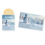 One Color Foil-Stamped Stock Snowman Design Mini Sweeter Card with Single Sugar Cookie 2 One Color Foil-Stamped Stock Snowman Design Mini Sweeter Card with Single Sugar Cookie 2