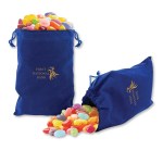 Jelly Belly® Jelly Beans in Blue Velour Gift Bag 1 Jelly Belly® Jelly Beans in Blue Velour Gift Bag 1