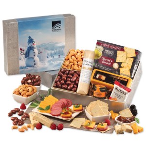 Snacking Smorgasbord with Blue Snowman Sleeve 1 Snacking Smorgasbord with Blue Snowman Sleeve 1