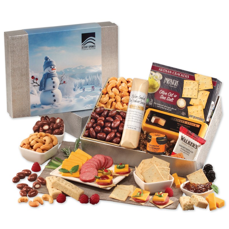 Snacking Smorgasbord with Blue Snowman Sleeve 1 Snacking Smorgasbord with Blue Snowman Sleeve 1