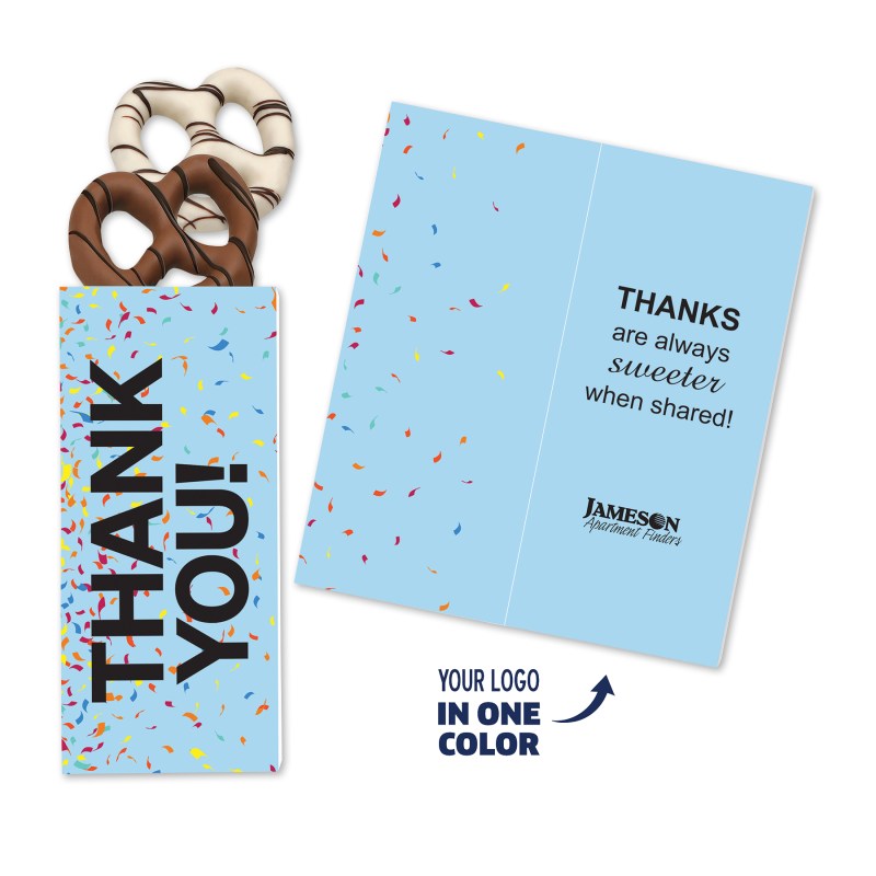 One Color Foil-Stamped Stock Gratitude Sweeter Cards with Chocolate Dipped Pretzels 1 One Color Foil-Stamped Stock Gratitude Sweeter Cards with Chocolate Dipped Pretzels 1