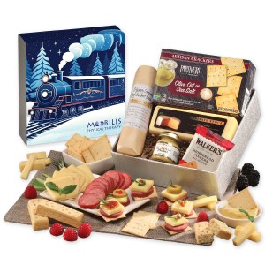 Shelf Stable Snack Lover's Gift Box with Holiday Train Sleeve 1 Shelf Stable Snack Lover's Gift Box with Holiday Train Sleeve 1