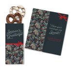 One Color Foil-Stamped Stock Pine Boughs & Berries Sweeter Cards with Chocolate Dipped Pretzels 1 One Color Foil-Stamped Stock Pine Boughs & Berries Sweeter Cards with Chocolate Dipped Pretzels 1