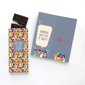 One Color Foil-Stamped Stock Gratitude Sweeter Cards with Sea Salt Caramel Chocolate Bar 1 One Color Foil-Stamped Stock Gratitude Sweeter Cards with Sea Salt Caramel Chocolate Bar 1