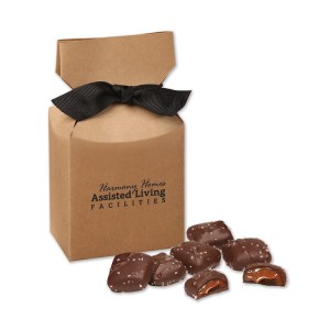 Kraft Gift Box w/Chocolate Sea Salt Caramels 1 Kraft Gift Box w/Chocolate Sea Salt Caramels 1