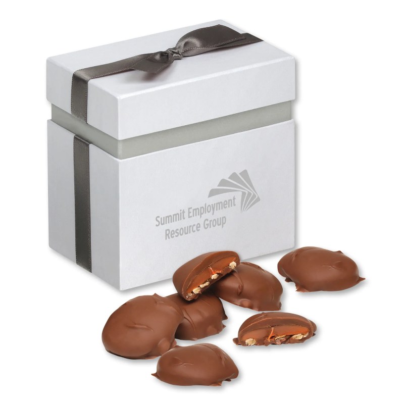 Elegant Treats Gift Box w/Caramel Pecan Clusters 1 Elegant Treats Gift Box w/Caramel Pecan Clusters 1