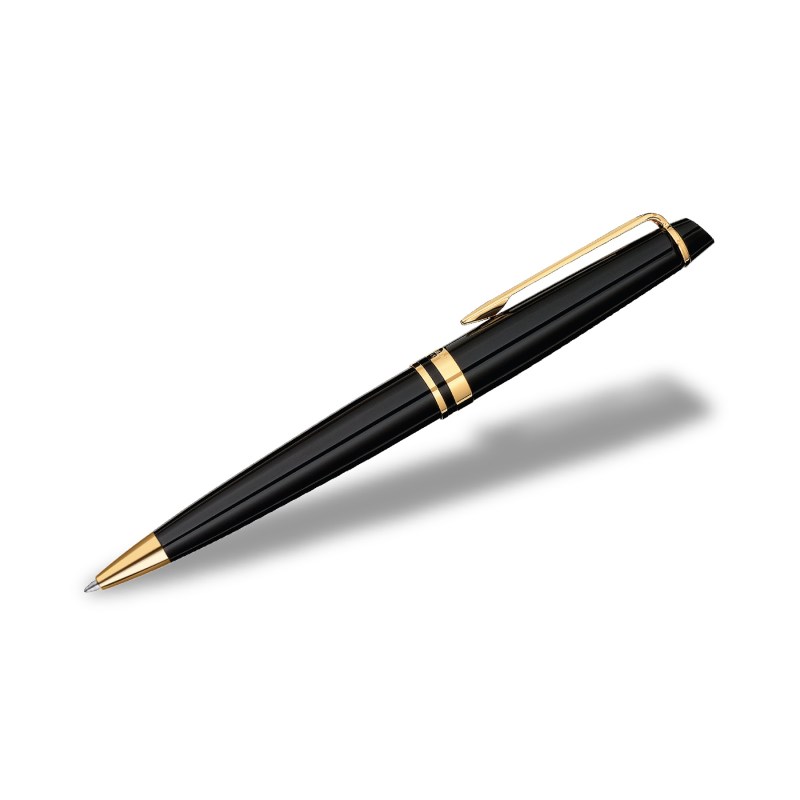 Waterman® Expert Black Lacquer Ballpoint Pen w/Gold Trim 2 Waterman® Expert Black Lacquer Ballpoint Pen w/Gold Trim 2