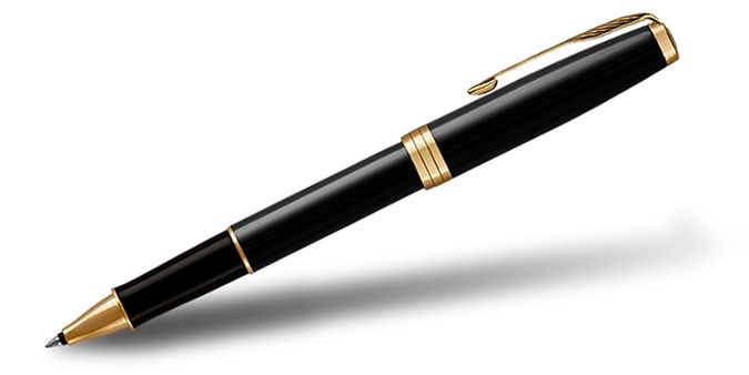 Parker® Sonnet Rollerball Pen (Black Lacquer GT) 2 Parker® Sonnet Rollerball Pen (Black Lacquer GT) 2