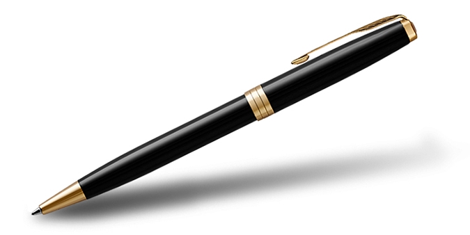 Parker® Sonnet Ballpoint Pen (Black Lacquer GT) 1 Parker® Sonnet Ballpoint Pen (Black Lacquer GT) 1