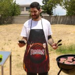 RPET Non-Woven Apron - Black Logo Lifestyle RPET Non-Woven Apron - Black Logo Lifestyle