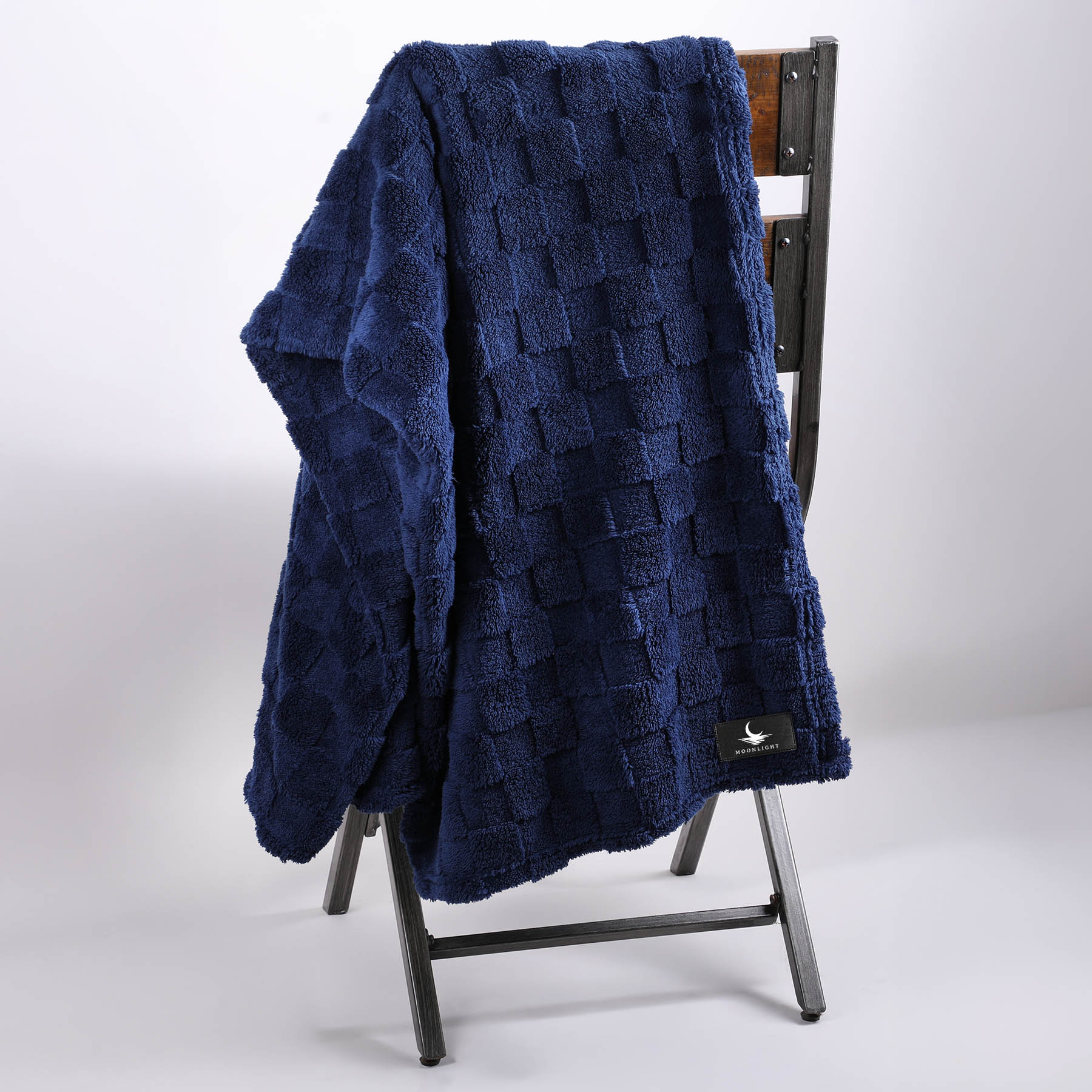 rPET Checkered Sherpa Fleece Blanket 1