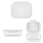 Glass Bento Box - White Glass Bento Box - White