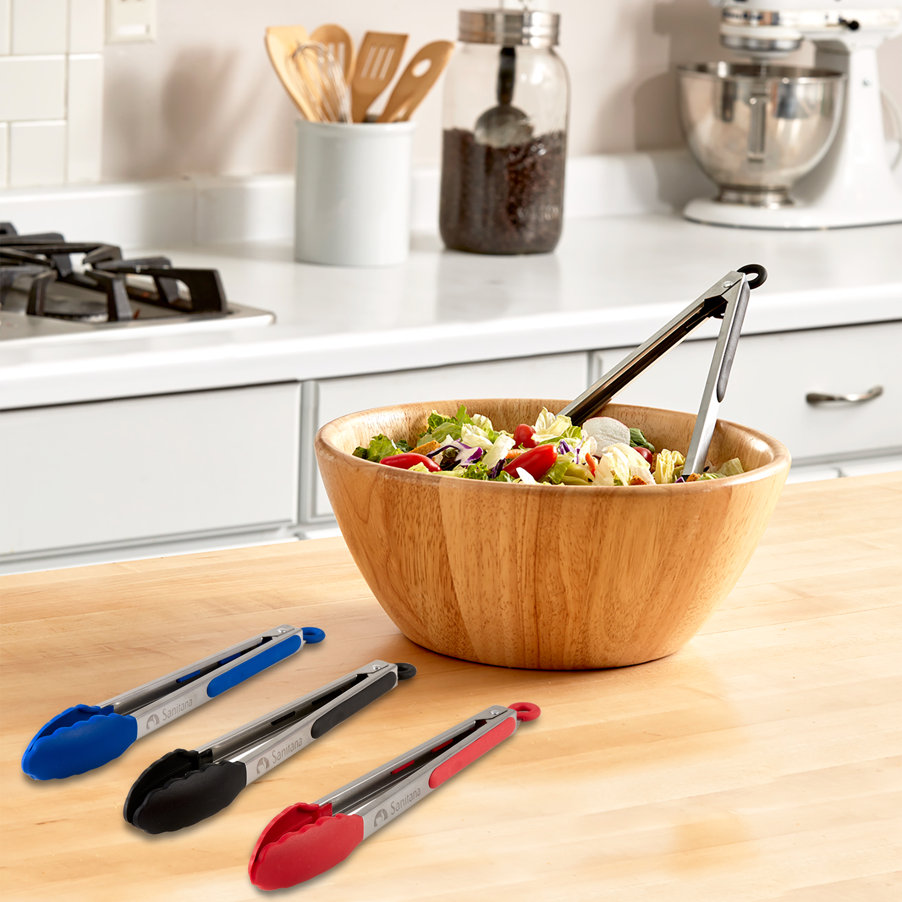 12" Silicone Kitchen Tongs 1
