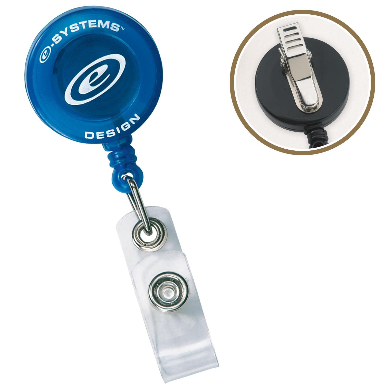 Round Badge Reel w/Alligator Clip 1