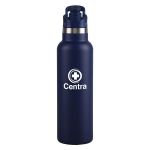 20 Oz. Surin Powder Coated Stainless Steel Bottle - Dark Blue/Silver 20 Oz. Surin Powder Coated Stainless Steel Bottle - Dark Blue/Silver