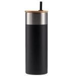 20 Oz. Stainless Steel Tumbler w/Bamboo Lid & Straw - Matte Black 20 Oz. Stainless Steel Tumbler w/Bamboo Lid & Straw - Matte Black