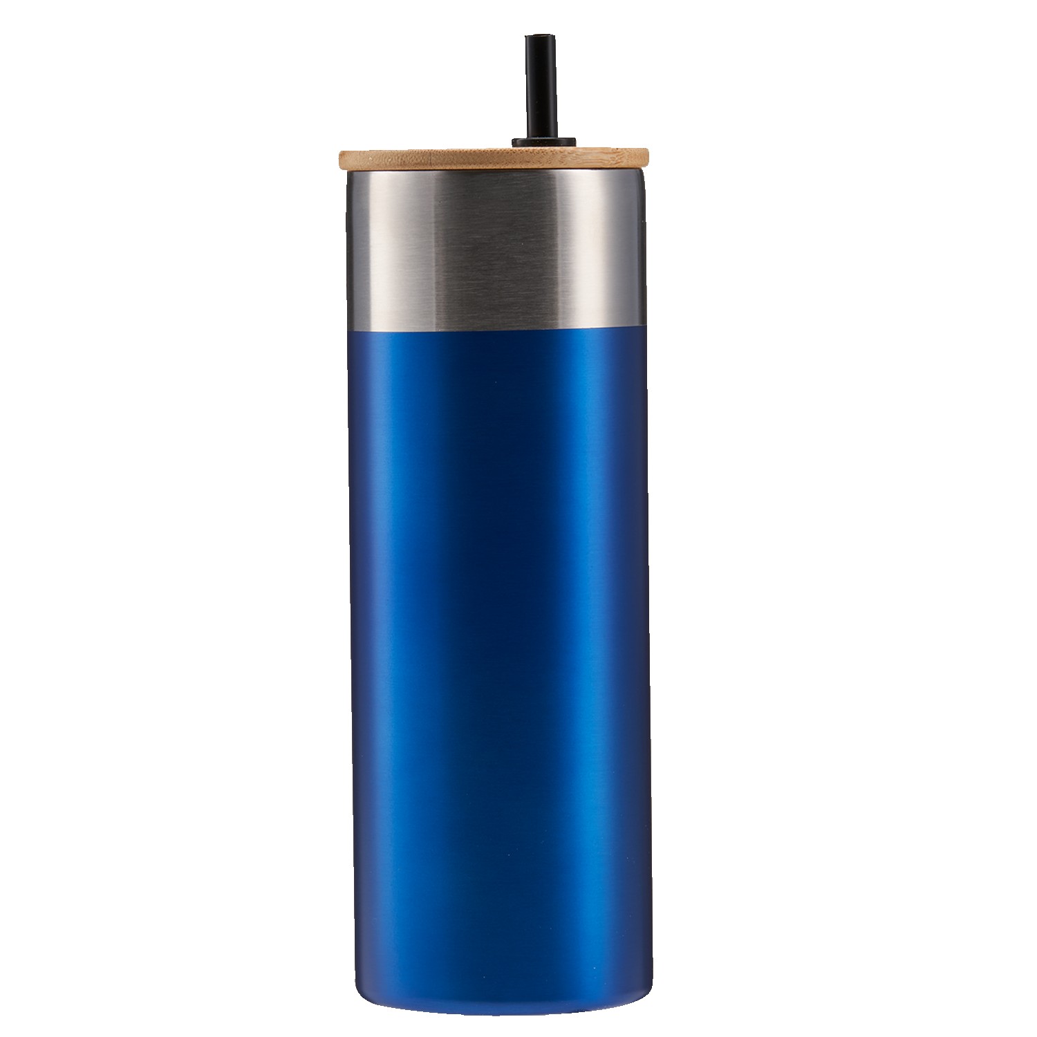 20 Oz. Stainless Steel Tumbler w/Bamboo Lid & Straw 1