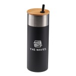 20 Oz. Stainless Steel Tumbler w/Bamboo Lid & Straw - Matte Black 20 Oz. Stainless Steel Tumbler w/Bamboo Lid & Straw - Matte Black