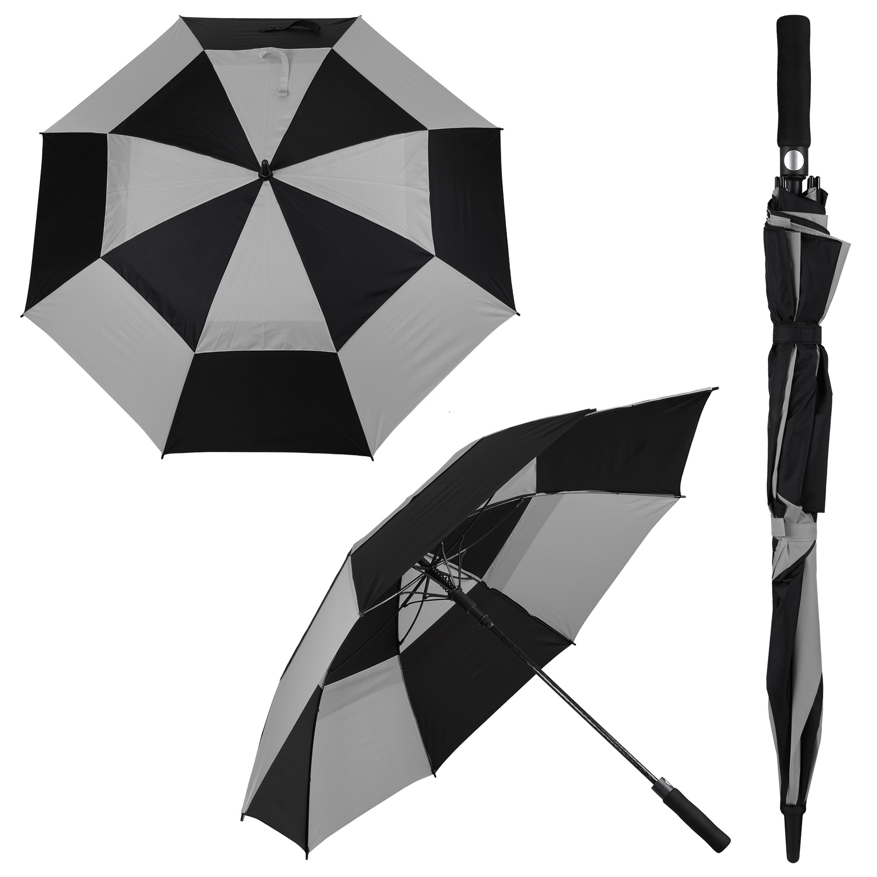 48" Arc Windproof Vented Automatic Umbrella 1