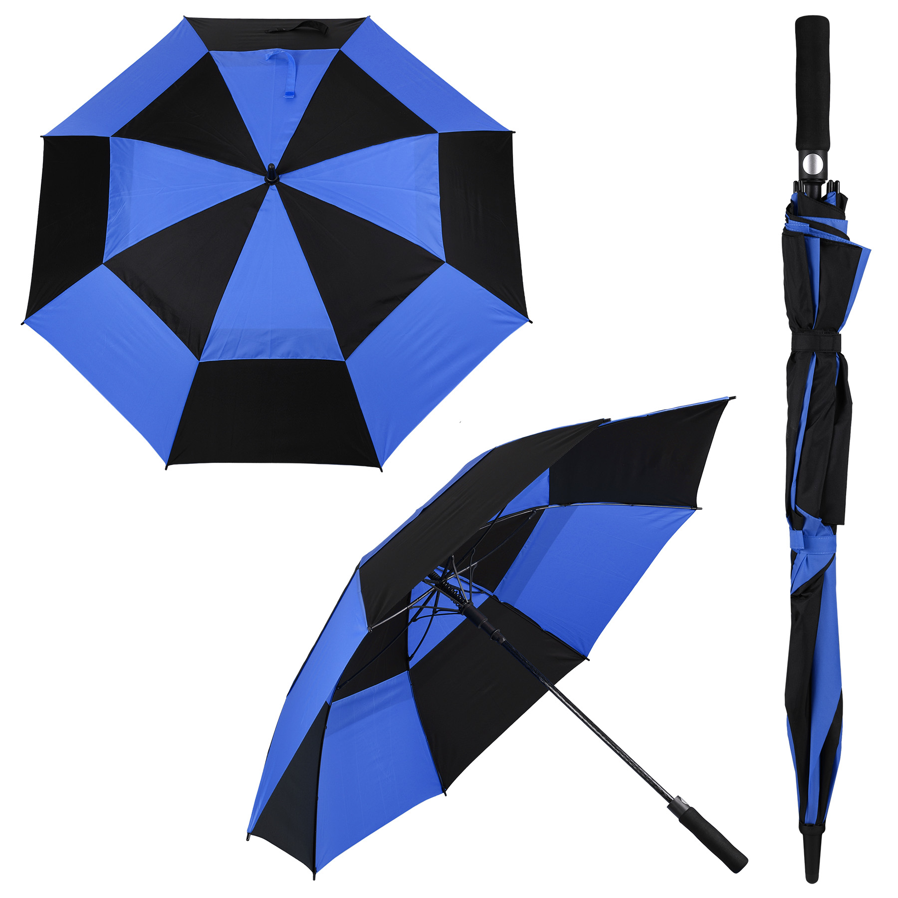 48" Arc Windproof Vented Automatic Umbrella 1