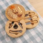 8 Piece Swivel Top Bamboo Cheese Board Set 1 8 Piece Swivel Top Bamboo Cheese Board Set 1