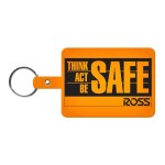 Large Rectangle Flexible Key Tag - Translucent Orange Large Rectangle Flexible Key Tag - Translucent Orange