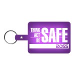 Large Rectangle Flexible Key Tag - Translucent Purple Large Rectangle Flexible Key Tag - Translucent Purple
