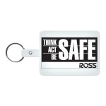Large Rectangle Flexible Key Tag - Translucent Frost White Large Rectangle Flexible Key Tag - Translucent Frost White