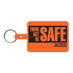 Large Rectangle Flexible Key Tag - Orange Large Rectangle Flexible Key Tag - Orange