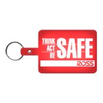 Large Rectangle Flexible Key Tag - Translucent Red Large Rectangle Flexible Key Tag - Translucent Red