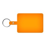 Large Rectangle Flexible Key Tag - Translucent Orange Large Rectangle Flexible Key Tag - Translucent Orange
