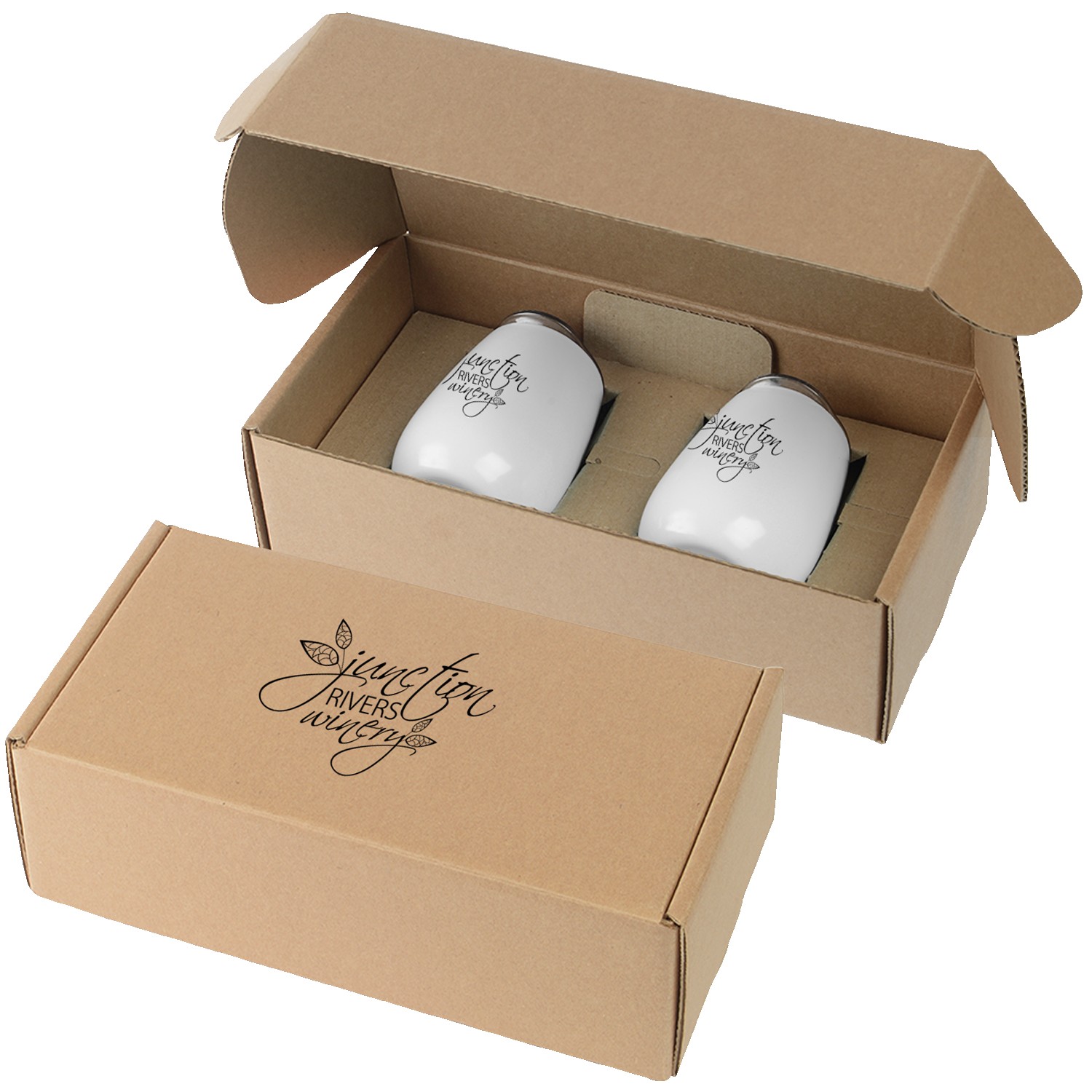 Stainless Steel Stemless Wine Glasses Gift Box Set 1