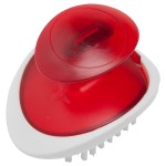Palm Veggie Brush-It™ - Translucent Red Palm Veggie Brush-It™ - Translucent Red