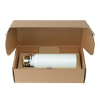 21 Oz. Breckenridge Stainless Steel Bottle w/Gift Box - White 21 Oz. Breckenridge Stainless Steel Bottle w/Gift Box - White
