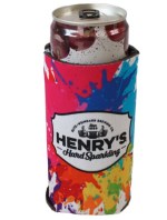 Sublimated Slim Can Cooler - White Sublimated Slim Can Cooler - White
