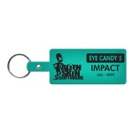 Rectangle Flexible Key Tag - Translucent Aqua Blue Rectangle Flexible Key Tag - Translucent Aqua Blue