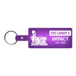 Rectangle Flexible Key Tag - Translucent Purple Rectangle Flexible Key Tag - Translucent Purple