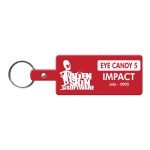 Rectangle Flexible Key Tag - Red Rectangle Flexible Key Tag - Red