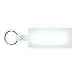Rectangle Flexible Key Tag - Translucent Frost White Rectangle Flexible Key Tag - Translucent Frost White