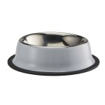 Medium Stainless Steel Pet Bowl - White Medium Stainless Steel Pet Bowl - White