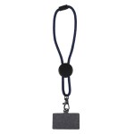 Phone Holder Wristlet w/Recycled RPET Cord - Blue Phone Holder Wristlet w/Recycled RPET Cord - Blue