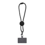 Phone Holder Wristlet w/Recycled RPET Cord - Gray Phone Holder Wristlet w/Recycled RPET Cord - Gray
