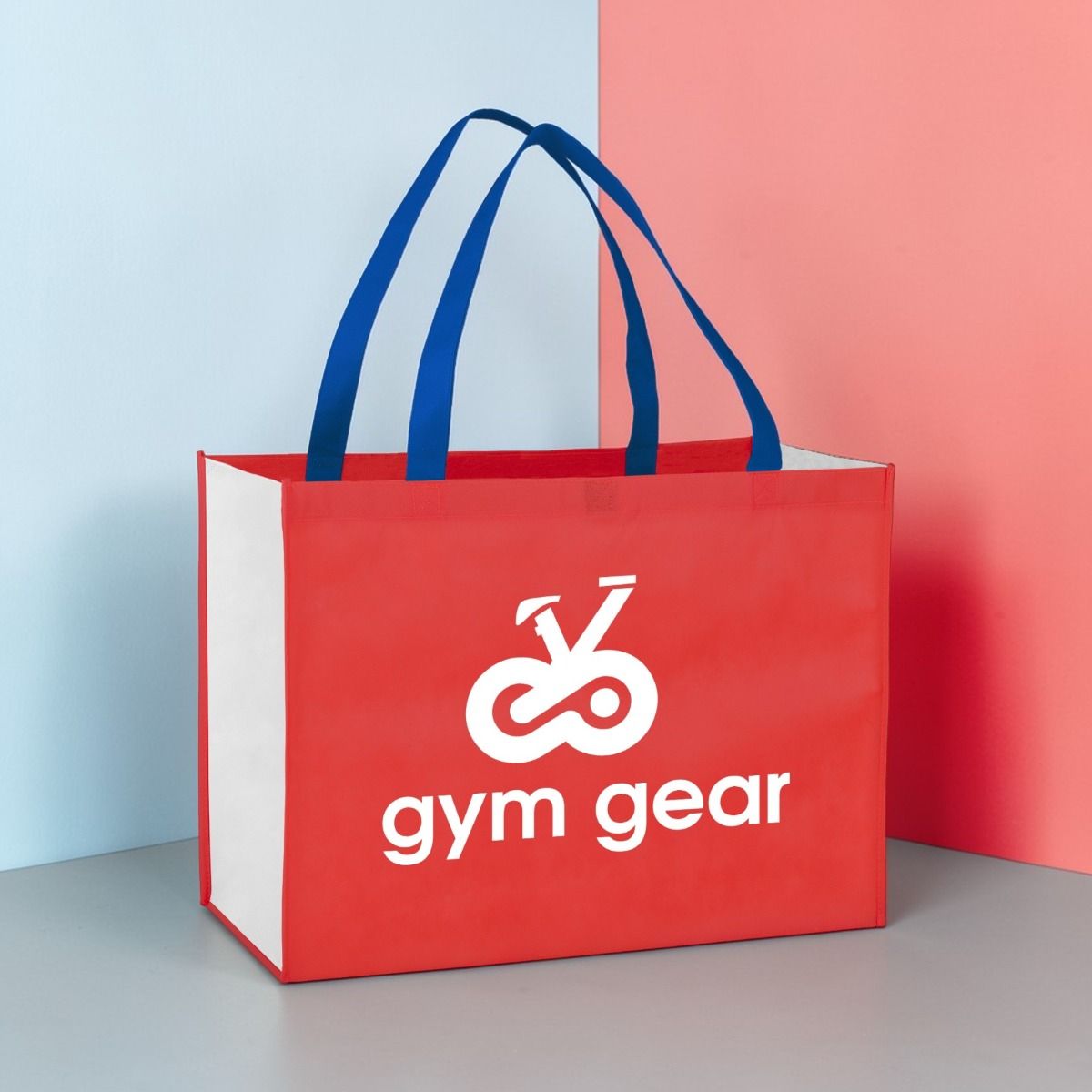 Color Combination Non-Woven Shopping Tote Bag 1