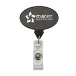 Oval Badge Reel Secure-A-Badge™ - Black Oval Badge Reel Secure-A-Badge™ - Black