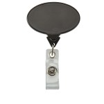 Oval Badge Reel Secure-A-Badge™ - Black Oval Badge Reel Secure-A-Badge™ - Black