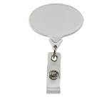 Oval Badge Reel Secure-A-Badge™ - White Oval Badge Reel Secure-A-Badge™ - White