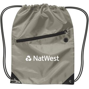 Drawstring Backpack w/ Zipper 1 Drawstring Backpack w/ Zipper 1